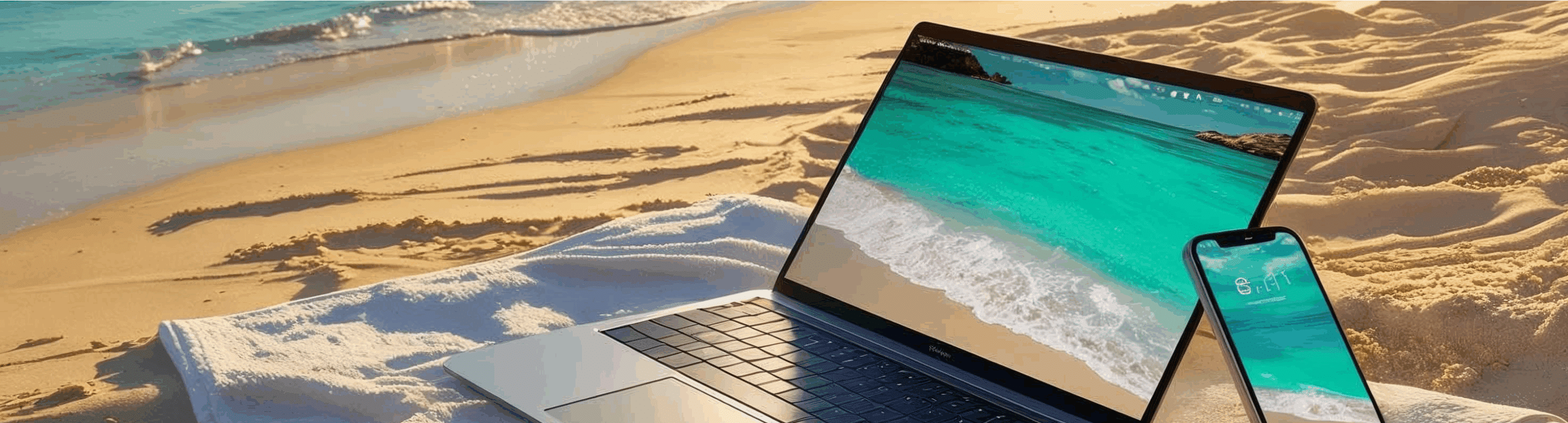 cybersecurity tech on holiday